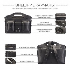 Универсальный портфель BRIALDI Telford (Телфорд) relief black